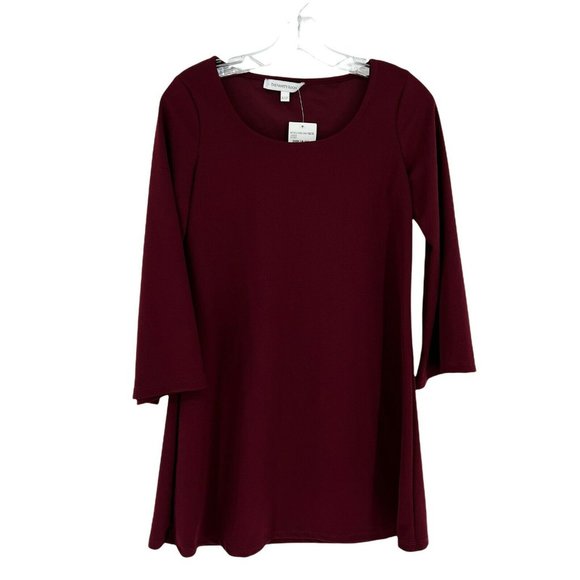 The Vanity Room Tops - New The Vanity Room Pullover Shirt Dress Women's XSP Port Wine Bell Slee…